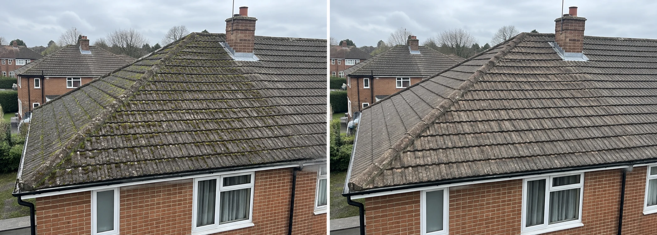 AI-generated before-cleaning example: roof cleaning